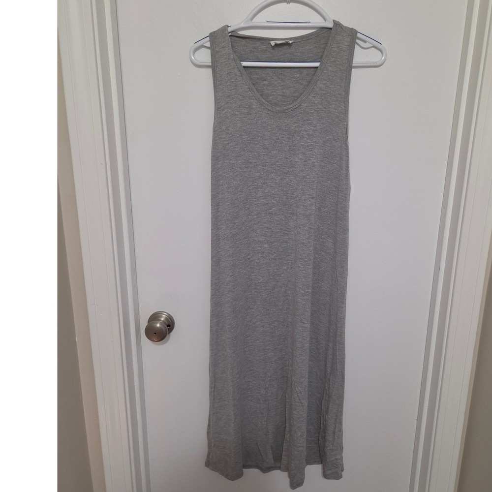Jenny Boston Boutique Gray Sleeveless Midi Dress XL Made in USA Tank